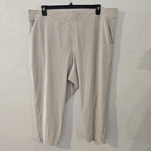 Athleta Brooklyn Ankle Pant Women's Size 26 Beige High Rise Activewear 198671